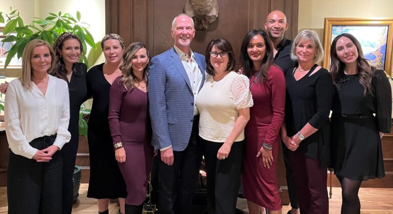 The THMA Consulting training team in Calgary. Left to right: Jackie Connors, Jennifer Holman, Gina Malouf, Brandy Donald, Dr. John Arlette, Ilde Arlette, Niala Kalliecharan, Corey Akisanya, Tracey Hotta, Jacklyn Sudetic.