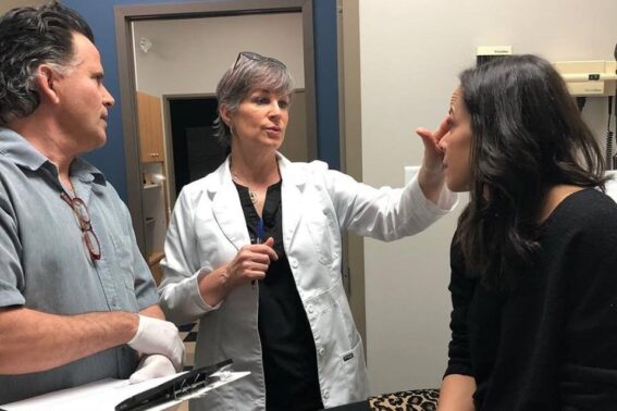 Tracey with Dr. Stephen Cooper and Hoda Mankal, January 2019